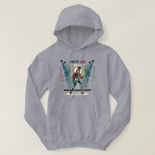 Nutcracker Rocker – Winter Muziek Kunst Hoodie (Design voorkant)