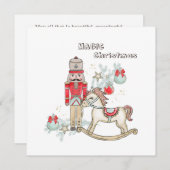 Nutcracker Rocking Horse-kerstboomkaart (Voorkant / Achterkant)