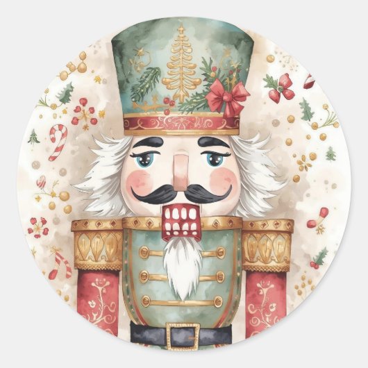 Nutcracker Ronde Sticker (Voorkant)