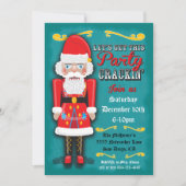 Nutcracker SantaHoliday-kerstfeest Uitnodiging (Voorkant)