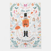 Nutcracker Scene Personalized Kitchen Towel Theedoek (Verticaal)