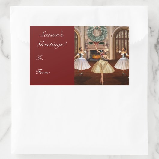 Nutcracker Season's Greetings Gift Label Stickers (Tas)