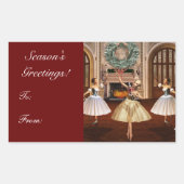 Nutcracker Season's Greetings Gift Label Stickers (Voorkant)
