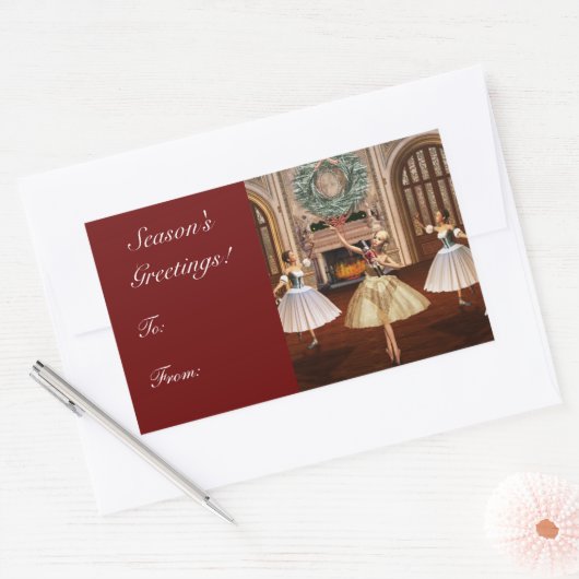 Nutcracker Season's Greetings Gift Label Stickers (Envelop)