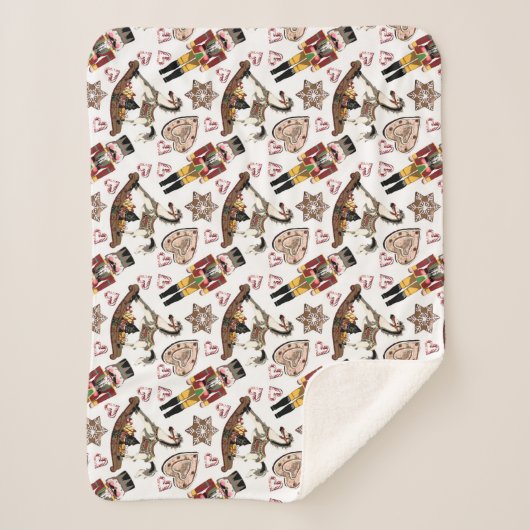 Nutcracker Sherpa Blanket Deken (Voorkant)