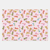 Nutcracker Sleigh en Snowman Set van 3 Kerstmis Inpakpapier Vel (Voorkant 2)