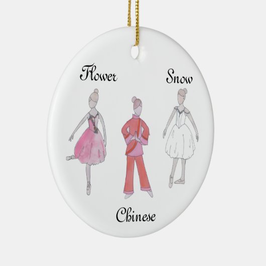 Nutcracker Snow/Chinese/Flower Keepomwille Ornamen Keramisch Ornament (Rechts)