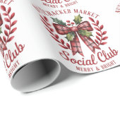 Nutcracker Social Club Shopping Market Group  Cadeaupapier (Rol Hoek)