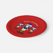 Nutcracker Soldier Ballet Merry kerstparty Papieren Bordje (Gekanteld)