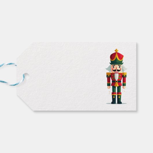 Nutcracker Soldier Cadeaulabel (Achterkant Horizontaal)