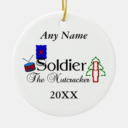 Nutcracker Soldier Keramisch Ornament (Voorkant)