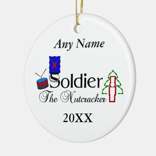 Nutcracker Soldier Keramisch Ornament (Links)