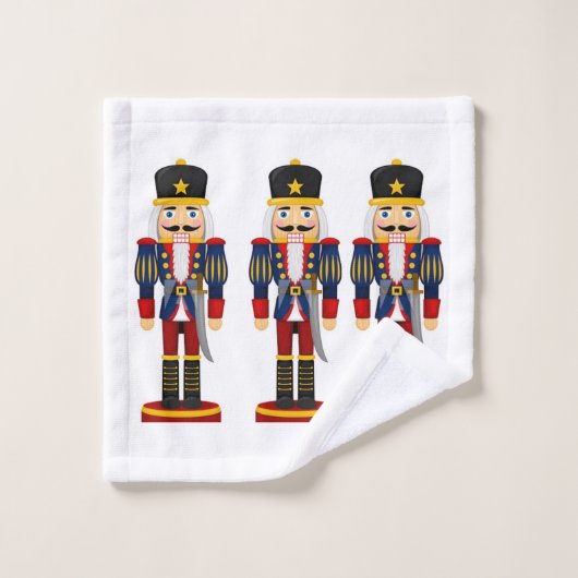 Nutcracker Soldier kerstkeukenset Bad Handdoek (Wasdoekje)