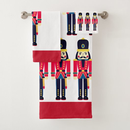 Nutcracker Soldier kerstkeukenset Bad Handdoek (Insitu)