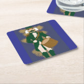 Nutcracker Soldier Paper Coasters Navy Blue Kartonnen Onderzetters (Schuin)