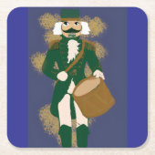 Nutcracker Soldier Paper Coasters Navy Blue Kartonnen Onderzetters (Voorkant)