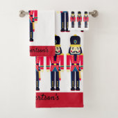 Nutcracker Soldier Personaliseer kerstmis Ba Bad Handdoek (Insitu)