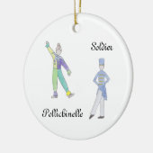 Nutcracker Soldier/Pollichinelle Keepomwille Ornam Keramisch Ornament (Links)