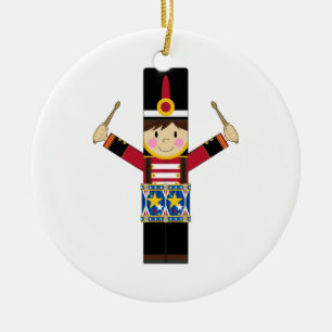 Nutcracker Soldier Spelling Drums Ornament