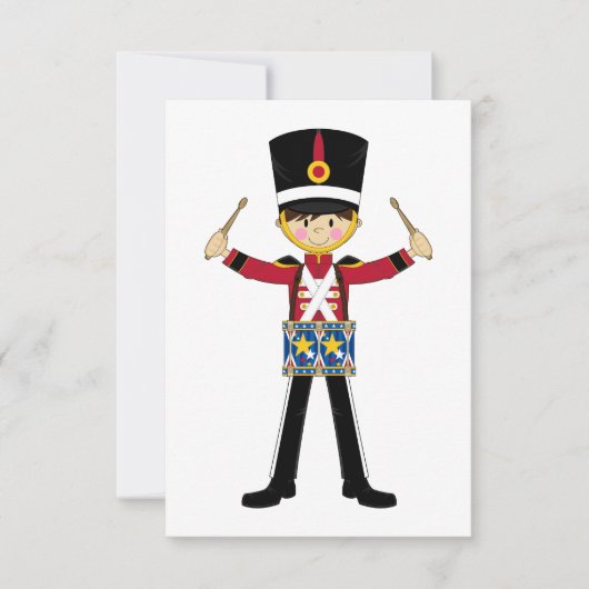Nutcracker Soldier Spelling Drums RSVP-kaart RSVP Kaartje (Voorkant)