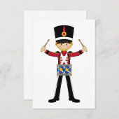 Nutcracker Soldier Spelling Drums RSVP-kaart RSVP Kaartje (Voorkant / Achterkant)