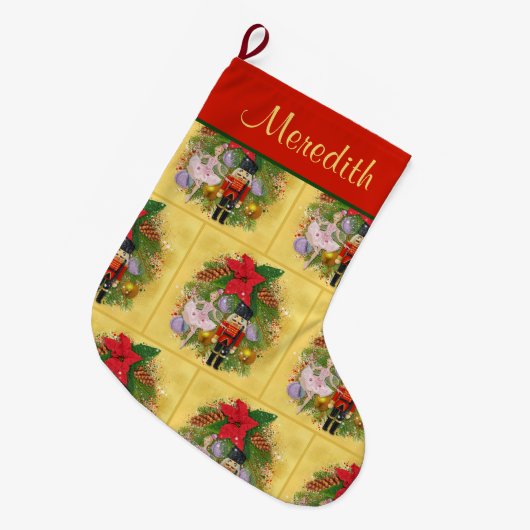 Nutcracker Soldier Sugar Plum Fairy Kerstmis Grote Kerstsok (Voorkant (Hangend))