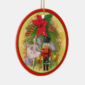 Nutcracker Soldier Sugar Plum Fairy Kerstmis Keramisch Ornament (Rechts)