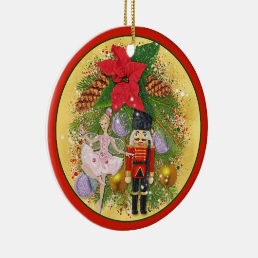 Nutcracker Soldier Sugar Plum Fairy Kerstmis Keramisch Ornament (Rechts)
