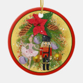 Nutcracker Soldier Sugar Plum Fairy Kerstmis Keramisch Ornament (Voorkant)