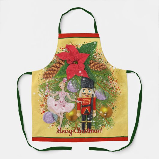 Nutcracker Soldier Sugar Plum Fairy Kerstmis Schort (Voorkant)