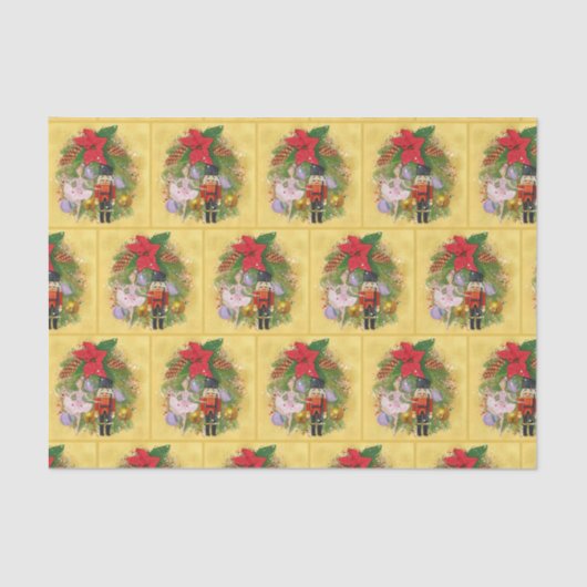 Nutcracker Soldier Sugar Plum Fairy Kerstmis Tissuepapier (Voorkant)