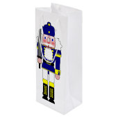 Nutcracker Soldiers Christmas Wijn Cadeautas (Achterkant Gekanteld)