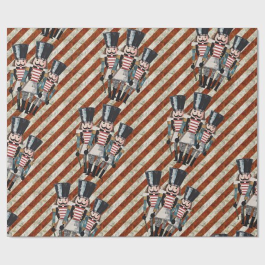 Nutcracker Soldiers Stripes  Cadeaupapier (Vlak)