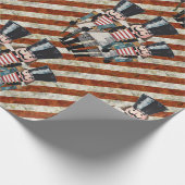 Nutcracker Soldiers Stripes  Cadeaupapier (Hoek)