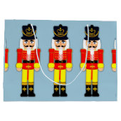 Nutcracker Solider Custom Gift Bag - Groot, glanze Groot Cadeauzakje (Achterkant)