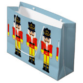 Nutcracker Solider Custom Gift Bag - Groot, glanze Groot Cadeauzakje (Voorkant Gekanteld)