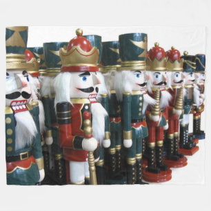 Nutcracker Soliders op Fleece Throw Blanket