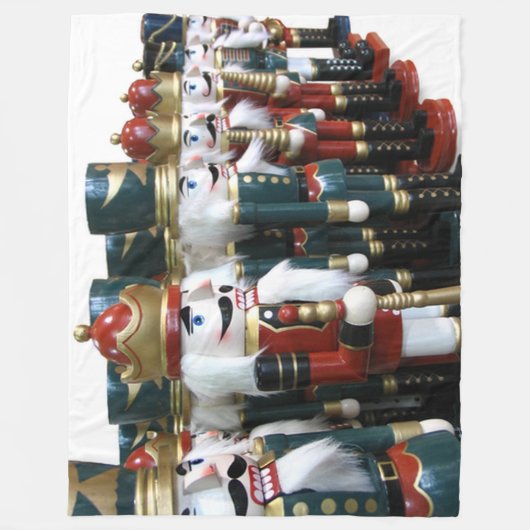 Nutcracker Soliders op Fleece Throw Blanket Deken (Voorkant)
