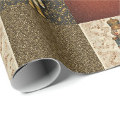 Nutcracker Sparkle Checkerboard Traditional Cadeaupapier (Rol Hoek)