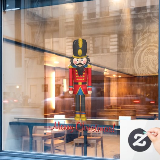 Nutcracker Speelgoed Soldaat-kerstvenster Cling Raamsticker (Cafe Raam)