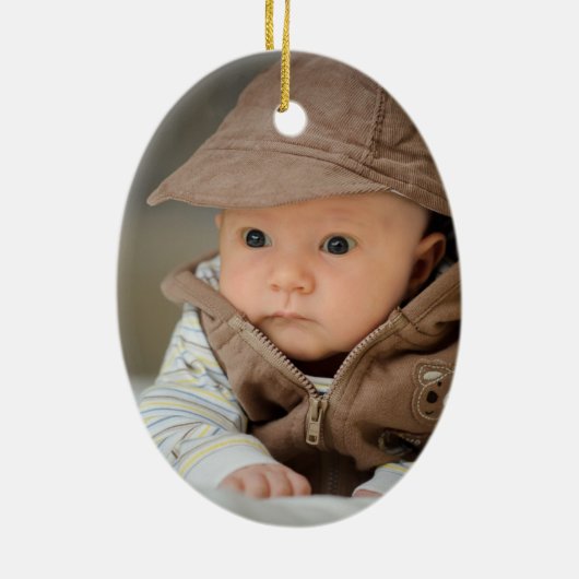 Nutcracker Speelgoed Soldier Baby's eerste kerstmi Keramisch Ornament (Achterkant)