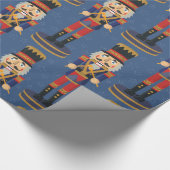 Nutcracker Speelgoed Soldier Drummer Blue Pattern Cadeaupapier (Hoek)