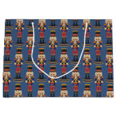 Nutcracker Speelgoed Soldier Drummer Blue Pattern Groot Cadeauzakje (Voorkant)