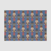 Nutcracker Speelgoed Soldier Drummer Blue Pattern Tissuepapier (Voorkant)