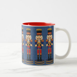 Nutcracker Speelgoed Soldier Drummer Blue Pattern Tweekleurige Koffiemok