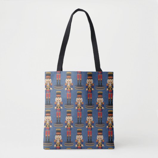 Nutcracker Speelgoed Soldier Drummer Navy Blue Pat Tote Bag (Voorkant)