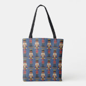 Nutcracker Speelgoed Soldier Drummer Navy Blue Pat Tote Bag (Achterkant)