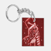 NUTCRACKER SPEELGOED SOLDIER in helder rood Sleutelhanger (Voorkant Links)