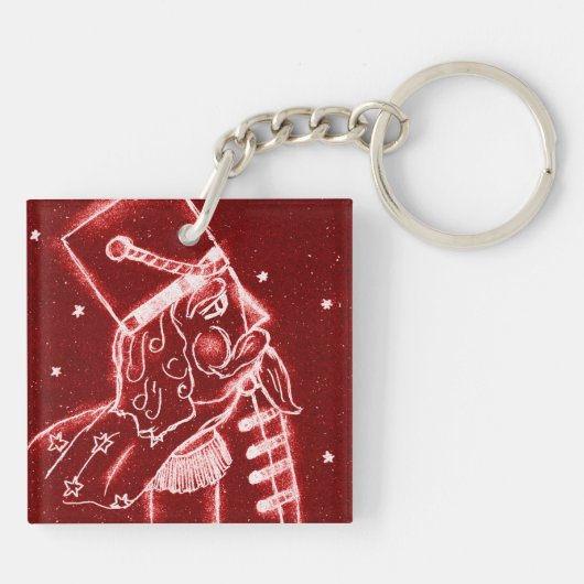 NUTCRACKER SPEELGOED SOLDIER in helder rood Sleutelhanger (Achterkant)
