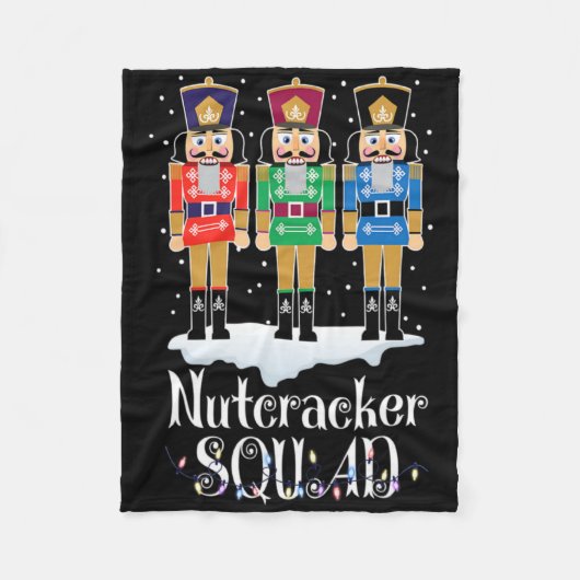 Nutcracker Squad Ballet Dance Christmas Xmas Light Fleece Deken (Voorkant)